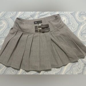 Zara Gray Pleated Skirt